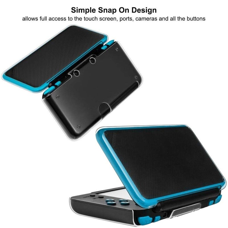 AFUNTA Hard Case Compatible New 2DS XL with 2 Packs Screen Protector, AFUNTA Anti-Scratch Crystal Clear Case, with 4 Pcs Tempered Glass Protective Films for Top and Bottom Screen - Image 5